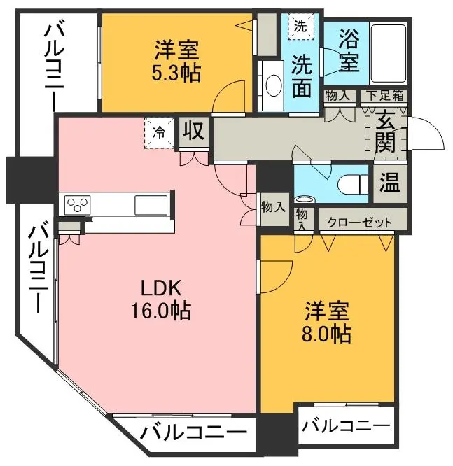 Ｄ’グラフォート熊本タワー ８０６号室