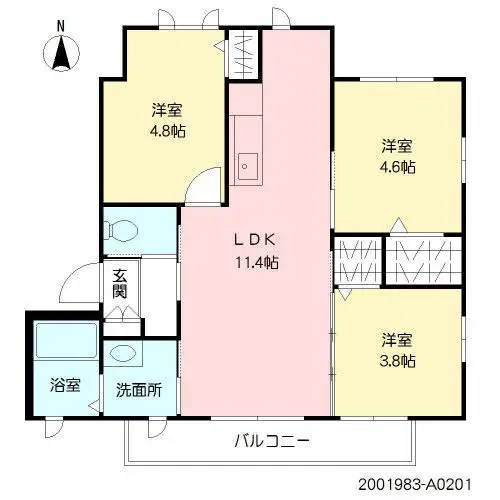 シャーメゾン虹 ２０１号室