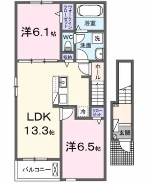 クレールカーサ 201号室
