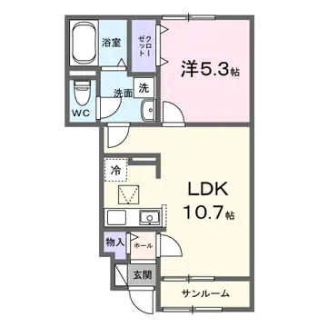 リテンリュカⅡ 102号室