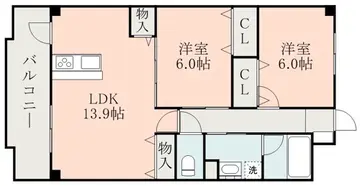 グランディス幾久富 102号室
