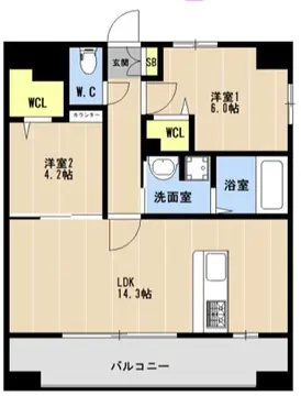 KL東比恵Ⅱ 206号室