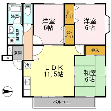 シャルマン野口 B棟 201号室