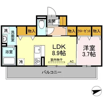 ソレール ヴィラ Ⅱ D棟 302号室