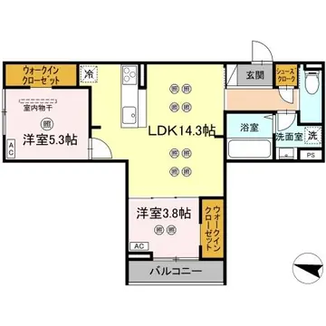 プランドゥブレ西新 202号室