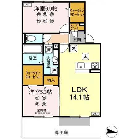 ソレールヴィラ・クレスト 102 号室